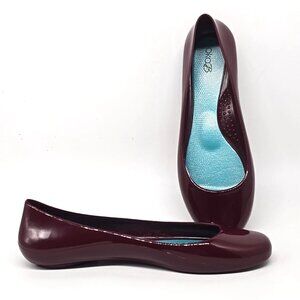 Oka-B Maroon Color Ballet Jelly Shoe Slipper USA Made Women's Size 8